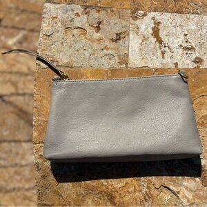 Hobo Wristlet Clutch in Light Gray
